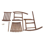 ZUN Outdoor Acacia Wood Rocking Chair Brown, Rustic Traditional Patio Rocker Chair 1 PC Single Pack W2640P207936