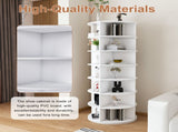 Rotating Shoe Rack Tower, 7-Tier Spinning Storage Rack, Free Standing 360&deg Revolving Shoe 76765227