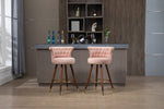 ZUN COOLMORE Swivel Bar Stools with Backrest Footrest ,with a fixed height of 360 degrees W153968287