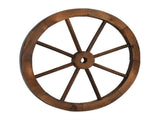 2pcs 24-Inch Old Western Style Garden Art Wall Decor Wooden Wagon Wheel Brown 37138993
