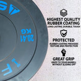 Olympic Bumper Weight, Rubber Plate with 2-Inch Steel Insert Rubberized Weightlifting Barbell 22714323