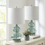 Ellipse Curved Glass Table Lamp, Set of 2 B03594971