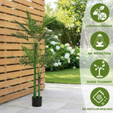 6FT Artificial Tree Faux Natural Lush Artificial Plant Indoor Potted Tree Lush Green Leaves, 49534082