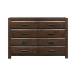 ZUN Espresso Finish 1pc Dresser with 8 Drawers Contemporary Bold Framing Wooden Bedroom Furniture B011P257335