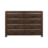 ZUN Espresso Finish 1pc Dresser with 8 Drawers Contemporary Bold Framing Wooden Bedroom Furniture B011P257335