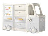 Kids Bus Toy Organizer with Built-in Whiteboard, 4 Drawers2 Cabinets 180LBS Total Weight Capacity 18971532