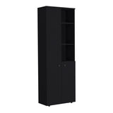 Konik 67-Inch High Storage Cabinet Kitchen Pantry With Three Doors and Three Exterior Shelves B200P173167