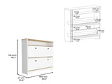 Shoe Rack 46" H, One Open Storage Shelf, Two Internal Storage Drawers, Two Doors, Light Oak / White B097133215