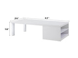 Harta White High Gloss & Chrome Finish Coffee Table B2726P457131