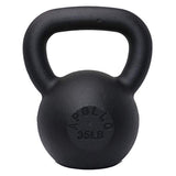 ZUN 35LBS Solid Cast Iron Kettlebells Ideal for Strength Training, Building Muscles 33245195