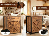 Trash Can Cabinet with 1 Drawer and 1 Door, Made of MDF with a Melamine Finish 22.4*13.8*35.4in 94300581
