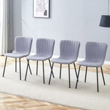Luxury Minimalist Chairs - A set of 4 high quality dining chairs with black legs. The integral W1151P262796