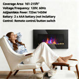 7 Color Background Light Wall Fireplace,Electric Wall-Mounted Fireplace with Flame Effect T3971P416219