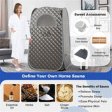 Sauna Room for Home Spa RelaxationSteam Generator Gray 09552087