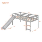 ZUN Loft Bed with Slide, Multifunctional Design, Twin 99922595