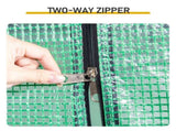 8*12ft Plastic Sprayed Iron Pipe PE Mesh Foldable Greenhouse Shed Green 81805436