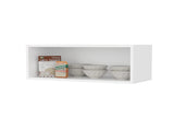 Black Rock Wall Cabinet with Open Storage B062P252212