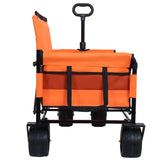 3-in-1 Convertible Folding Wagon Cart with Bench Seat & Storage - 500lbs Heavy-Duty Utility Wagon, W2932P283542