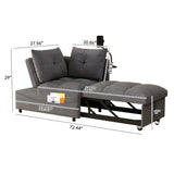 1 versatile foldable sofa bed in 3 lengths, modern sofa sofa sofa velvet pull-out bed, loveseat sofa W1825P246359