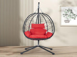 Egg Chair with Stand Indoor Outdoor Swing Chair Patio Wicker Hanging Egg Chair Hanging Basket Chair 36206490
