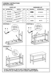 ZUN 1-Pc Relaxed Vintage Counter Height Bench with Upholstered Seat Dining Bedroom Wooden Furniture Gray B011131276