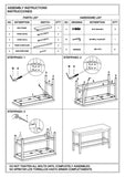 ZUN 1-Pc Relaxed Vintage Counter Height Bench with Upholstered Seat Dining Bedroom Wooden Furniture Gray B011131276