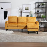 UNITED WE WIN Sofa for three, solid wood frame, Chenille fabric, side pocket, with two cup holders, W1568142737