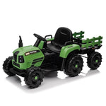 ZUN Ride on Tractor with Trailer,12V Battery Powered Electric Tractor Toy w/Remote Control,electric car W1396124970