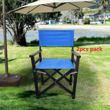 Folding Chair Wooden Director Chair Canvas Folding Chair Folding Chair 2pcs/set populus Canvas W49532123