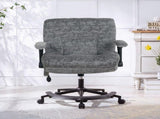 Chenille Criss Cross Office Chair with Air Lumbar Support, Flip-up Adjustable Arms, Built-in 87605151