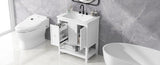 ZUN 30" Bathroom Vanity with Sink Top, Bathroom Vanity Cabinet with Two Doors and One Drawer, MDF WF317782AAK