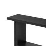 U_STYLE Vintage-Inspired and Ash Wood Veneer ConsoleTable with T-Leg Design,Suitable for N711P241289B