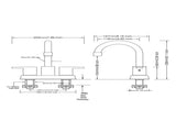 Bathroom Faucet For bathroom Sink With Two Handles And Supply Lines with Swivel- MB B2724P501315