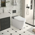 ZUN Smart Bidet Toilet with Remote Control.Raised Tankless Toilet with LED Display. Auto W3133P256591