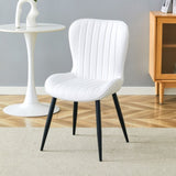 The White Minimalist Ergonomic Dining Chair Comes In A Pack of 4, With A Comfortable Design Of W1151P277171