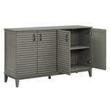 TREXM Sideboard with 4 Door Large Storage Buffet with Adjustable Shelves and Metal Handles for GL-WF310444AAE