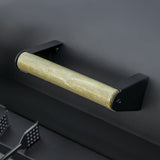 30" Portable Barrel Charcoal BBQ Grill, Steel Outdoor Barbecue Smoker with Storage Shelf, Wheels for 35203381