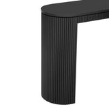 U_STYLE Curved Design Console Table with Unique Vertical Stripe Design ,Suitable for Living N711P205935B