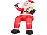 10.6FT Sitting Santa Inflatable, 6 LED Lights, 210D Polyester Christmas Decor, US Plug 85392060