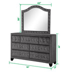 ZUN Modern Style Crystal Tufted Upholstery 7-Drawer Dresser finished with Velvet Fabric made with Wood 733569301591