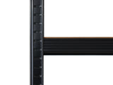 110 x 45 x 180cm 5 Tiers Powder Coated Storage Rack Black 78856835