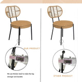 3 Pieces Of Luxury Outdoor Wicker Furniture - Patio Bistro Style Table And Chair W2337P180755