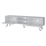 White Hairpin Leg TV Rack B062P175186