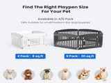 24 Inch Durable Lightweight Pet Playpen, 4 Panels Plastic Dog Fence with Lockable Door and Non- Slip 12311938