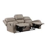 Luxurious Style Double Reclining Sofa 1pc Brown Plush Comfortable Living Room Furniture B011P144396