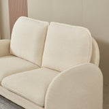 59" Sofa Small Couch for Living Room, Sherpa Fabric Upholstered Sofa Couch, Small W1765P172413
