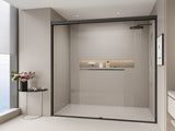 44-48 in. W x 72 in. H Double Sliding Shower Door, Semi-frameless Bypass Bathroom Sliding Door with W1920P300302