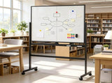 360&deg Rotating Double-Sided Whiteboard, 48" x 36" Magnetic Dry Erase Board with Lockable Universal 48087911