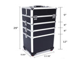 4 in 1 Aluminum Cosmetic Makeup Case Tattoo Box Black 50469572