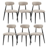 ZUN (Set of 6)Dining Chairs , Upholstered Chairs with Metal Legs for Kitchen Dining Room,Light Grey W876110774